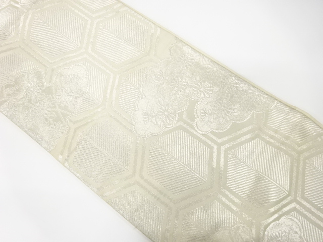 JAPANESE KIMONO / ANTIQUE FUKURO OBI / SILK / WOVEN KIKKO